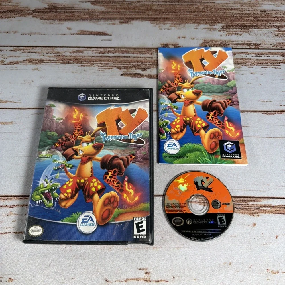 Ty the Tasmanian Tiger Nintendo GameCube Complete Resurfaced Tested